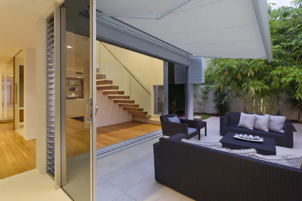 Hovedbilde Kassettmarkise m ledys, bredde 310-350 cm x  260 utfall