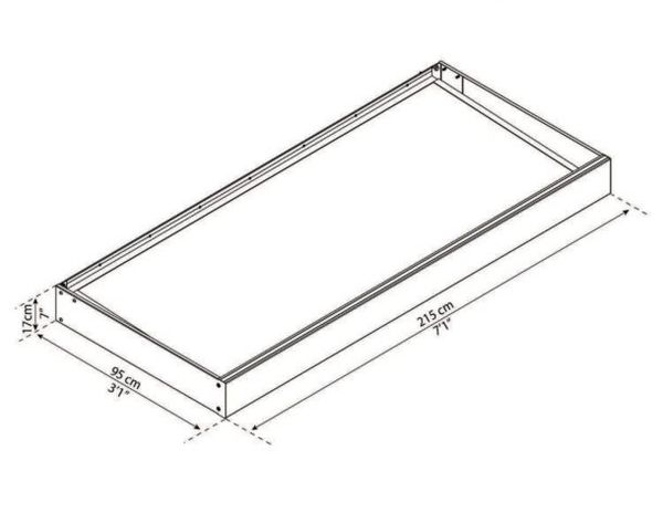 Hovedbilde Canopia by Palram Sophia dørmarkise 95 x 215 cm grå klar