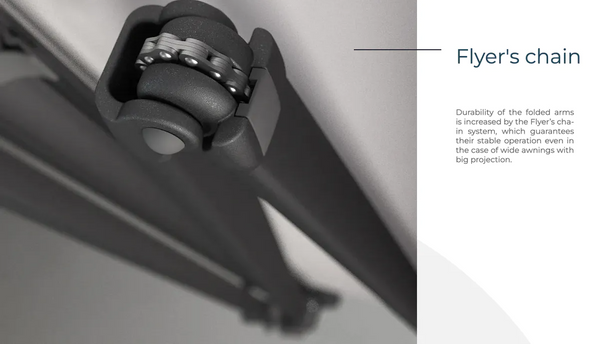 Hovedbilde Semi-Kassettmarkise, Bredde 360-410 cm x 260 cm utfall