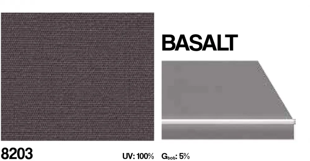 Kassettmarkise m ledlys, Bredde 475-530 cm x 210 cm utfall